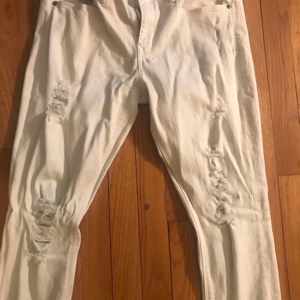 White Ripped Jeans from Express - Picture 3 of 3